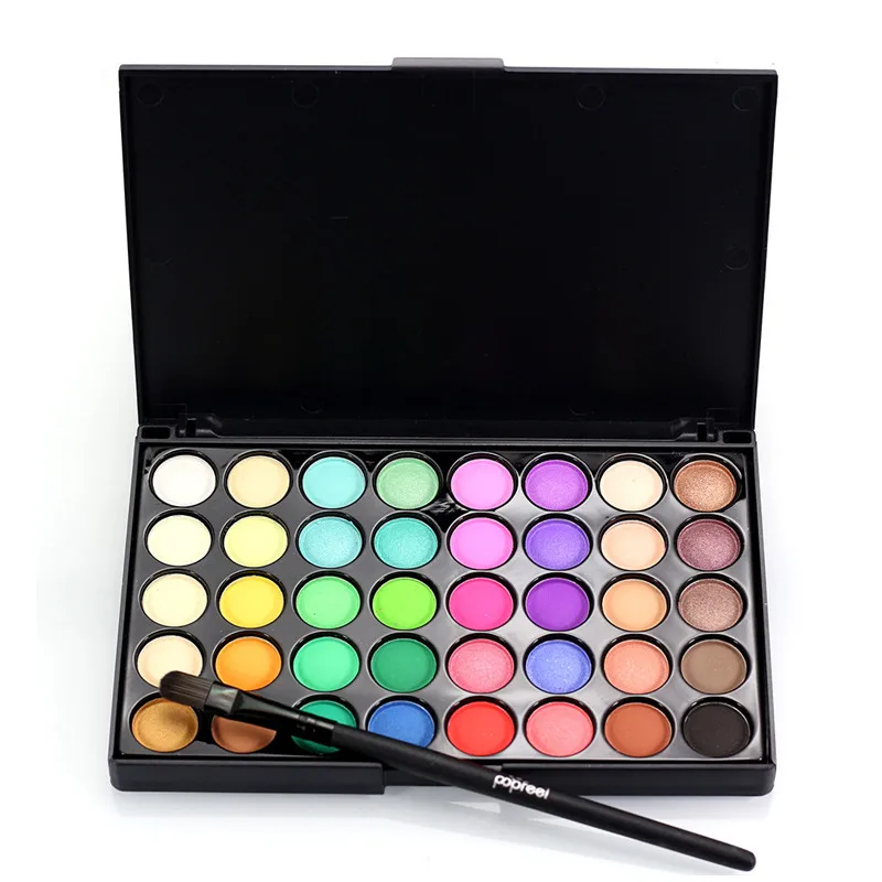 Пигментированные тени для век макияж Палитра телесный с кисточкой Makup Maquiagem