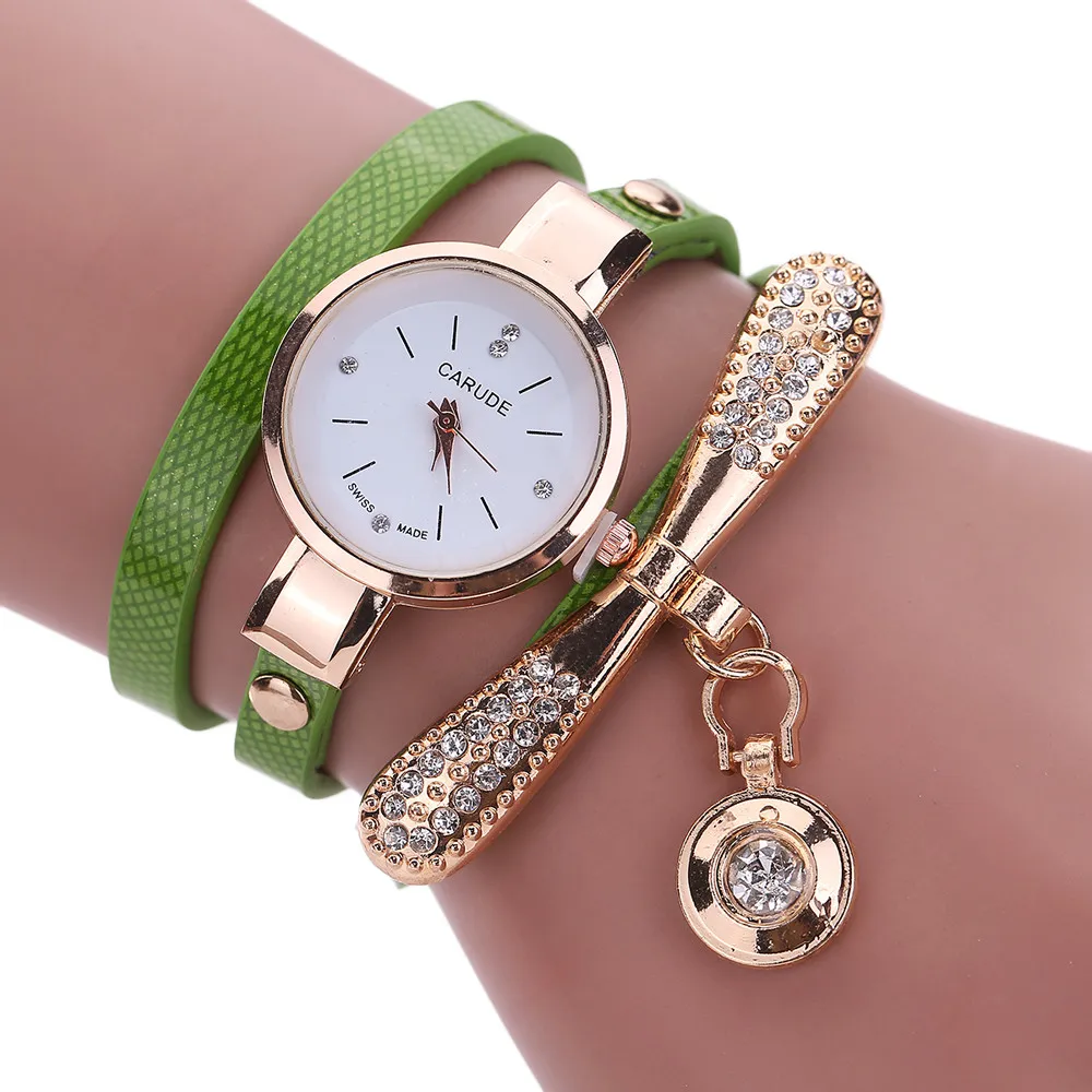 

Girls watch 2020 High Quality New Luxury Women Leather Rhinestone Analog Quartz Wrist Watches Wristwatch Clock Gift Dropship#5