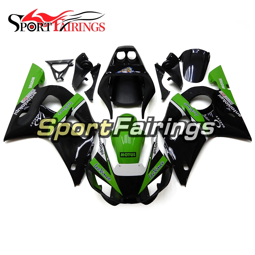 

Injection Fairings For Yamaha YZF600 R6 98 99 00 01 02 Plastics ABS Motorcycle Fairing Kit Bodywork Cowling Green Black Carenes