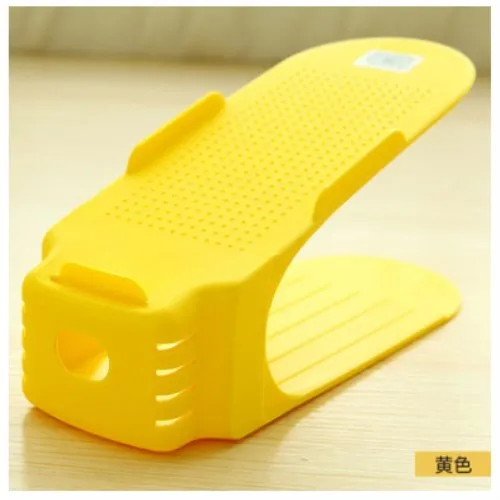 A-yellow 1 шт. интегрированный двойной стеллаж для обуви Простой пластиковый ящик для хранения небольшой стеллаж для обуви Двойное положение обуви для хранения обуви - Цвет: A-yellow