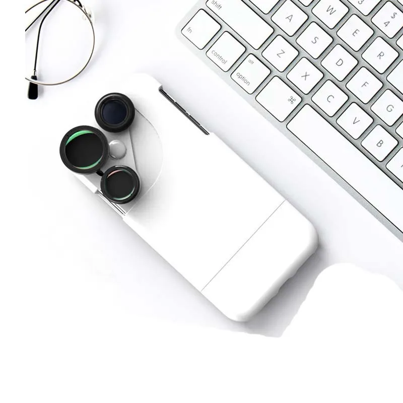 For Iphone X Lens New Four-in-One Photo Wide-angle Fish Eye Micro-distance Increasing Rotary Disc Camera Cell Shell | Мобильные
