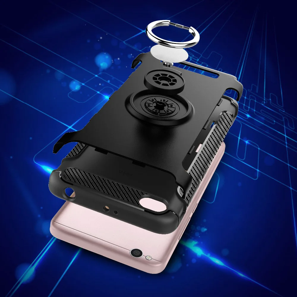 Luxury Ring Case For Xiaomi Redmi 4X Cover Coque 4x 32gb Hard Plastic Magnetic Pro |
