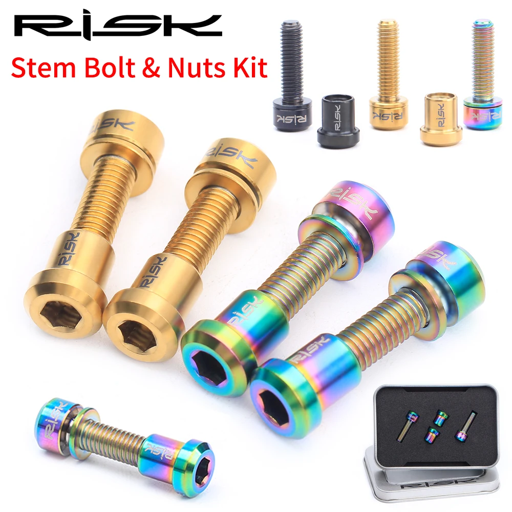 2 шт. M5x18mm дорожные велосипедные карбоновые болты для выноса руля и гайки наборы