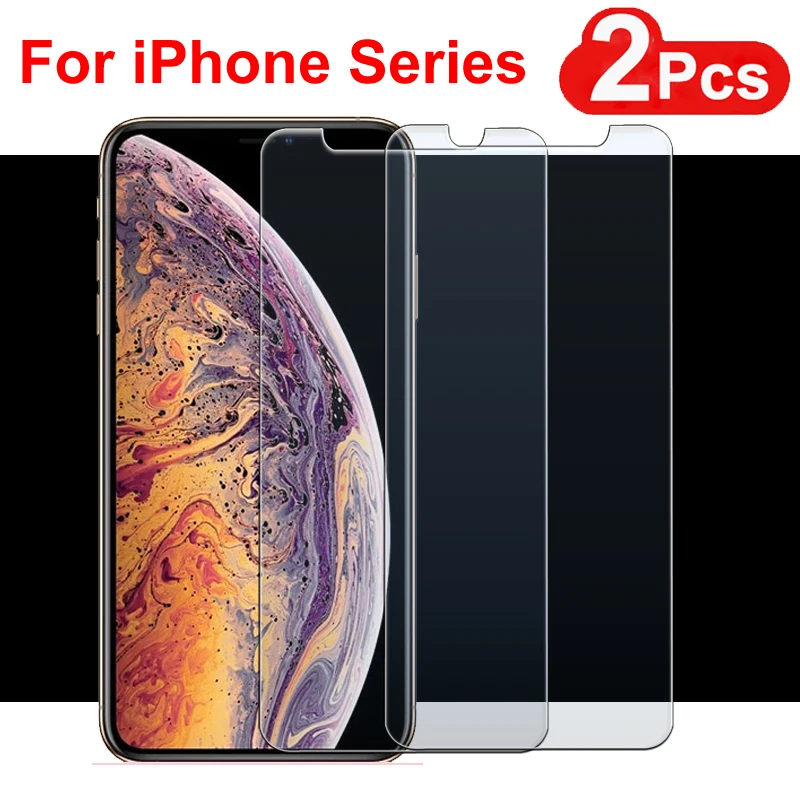 2 шт. Защитная пленка для экрана для iPhone 7 Plus, закаленное стекло 6, Защитная пленка для экрана Aifon X, iPone XR XS Max Ip Xsmax 10R Xmax R
