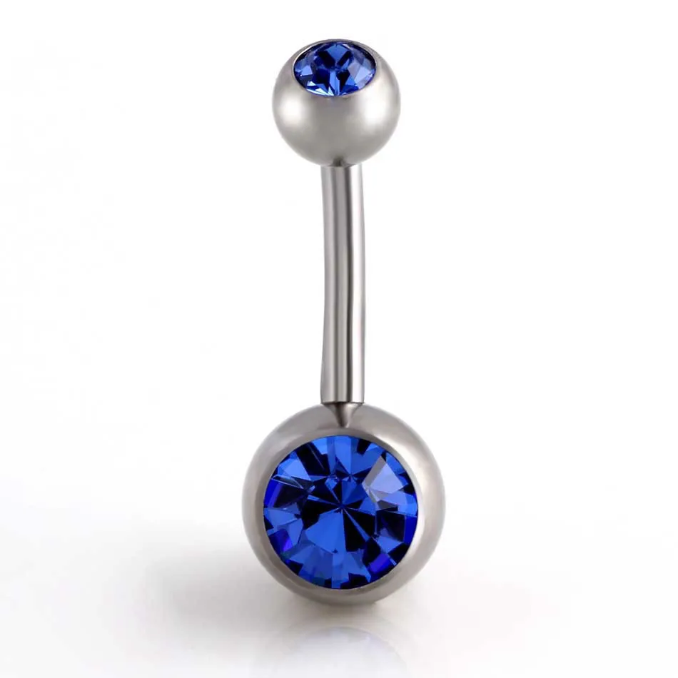 Кольцо для пирсинга живота из хирургической стали 14 г 2 шт. | Украшения и