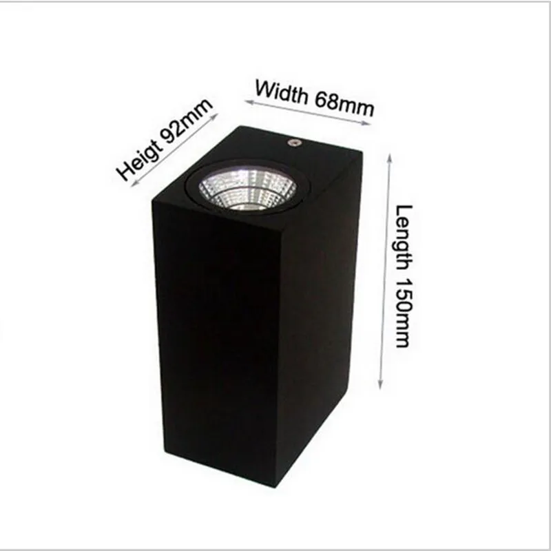 Бесплатная доставка 3 года гарантии 2*7 Вт Диммируемый двойной настенный