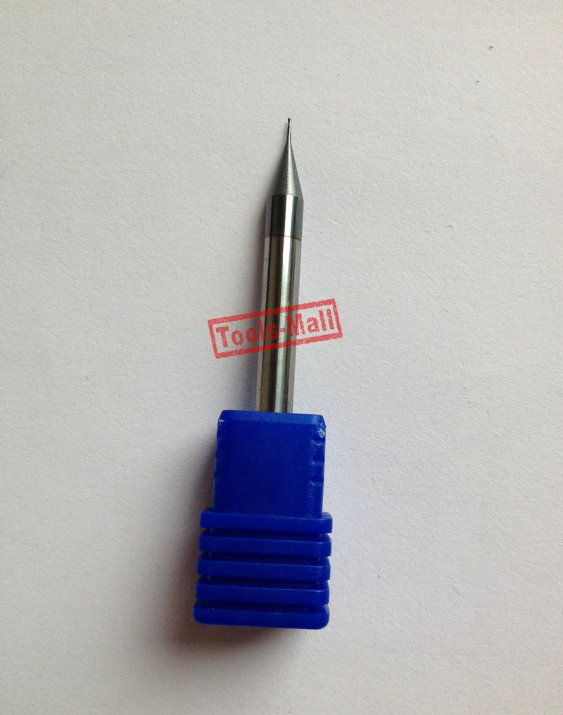 5 шт. 0 8 мм MicroGrain Вольфрамовая карбидная плоская фреза с 2 канавками HRC55 Фрезы ЧПУ