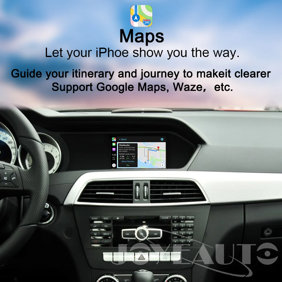 Joyeauto Wi Fi беспроводной Carplay автомобиль играть модернизации для 2011 2014 Mercedes C CLA CLE CLS