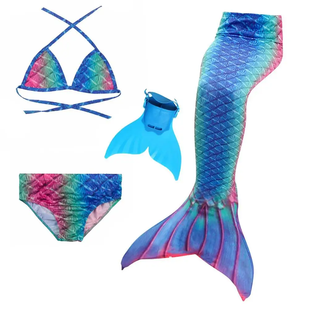 Mermaid 6 with fin Купальный костюм для девочек купальный костюм с хвостом русалки для костюмированной вечеринки, детский купальный костюм с хвостом русалки - Цвет: Mermaid 6 with fin