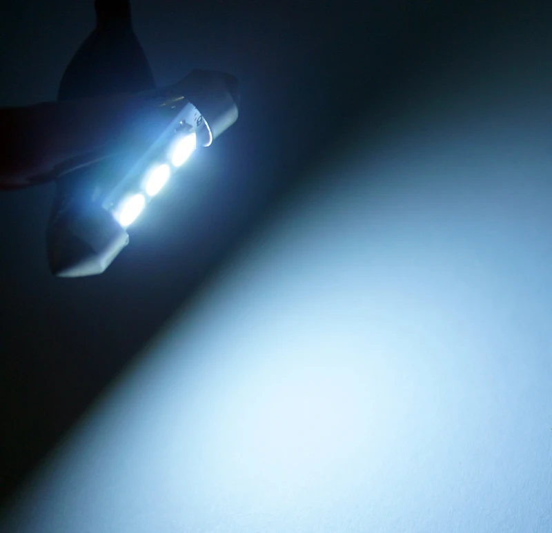 

KTSCAR 100pcs/lot auto festoon C5W LED 31mm 36mm 39MM 41MM 3SMD white Light Interior Reading Lights Trunk lamp dome bulb