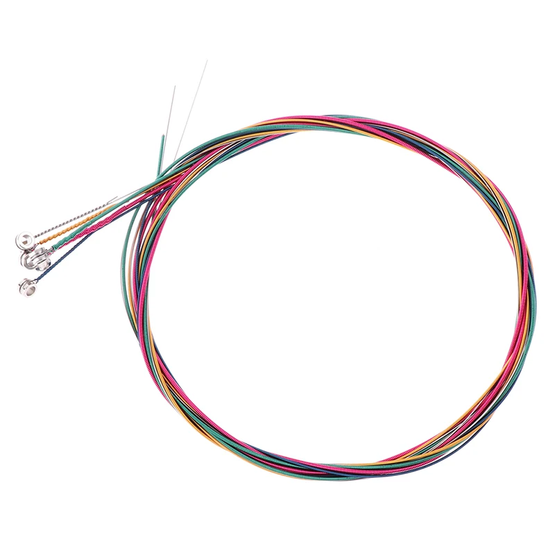 

6 pcs/set Rainbow Colorful Guitar Strings E-A For Acoustic Folk Guitar Classic Guitar