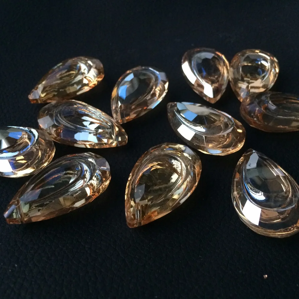 

50pcs/lot 38mm Champagne crystal chandelier pendants,crystal curtain parts,lighting suncatcher prisms for home decoration