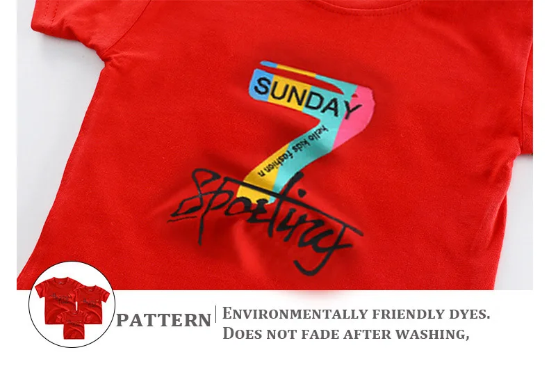Футболка Детская одежда Family Matching Clothes Наряды Sunday Father Mom Дочь Сын для девочек