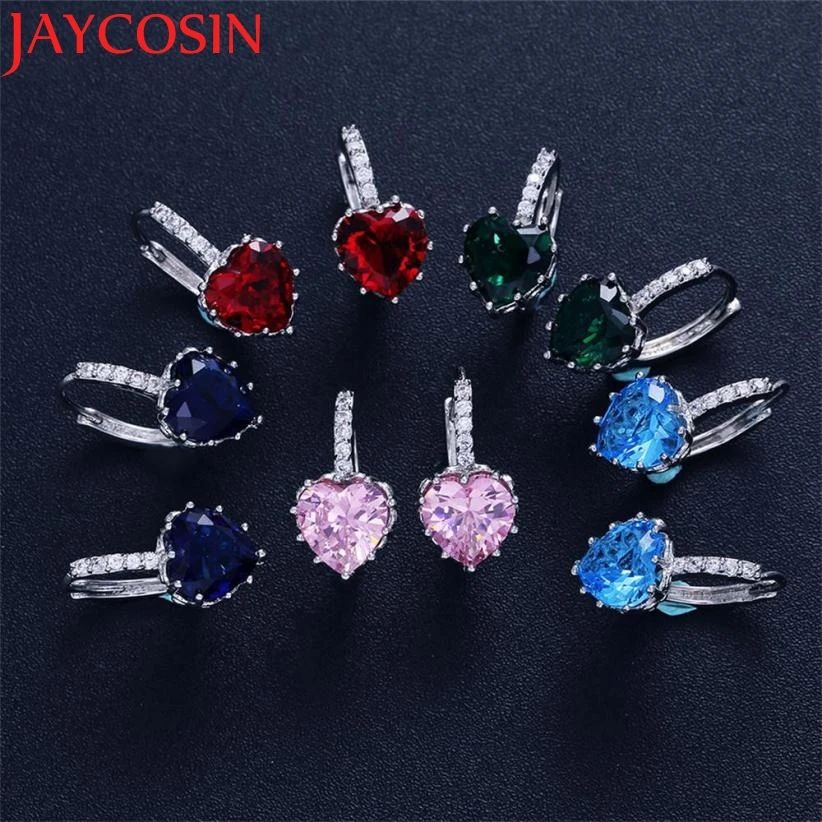 earring Women's Zircon Inlaid Earrings Love Ear Studs Ornament Jewellery earrings 2018 0713 | Украшения и аксессуары
