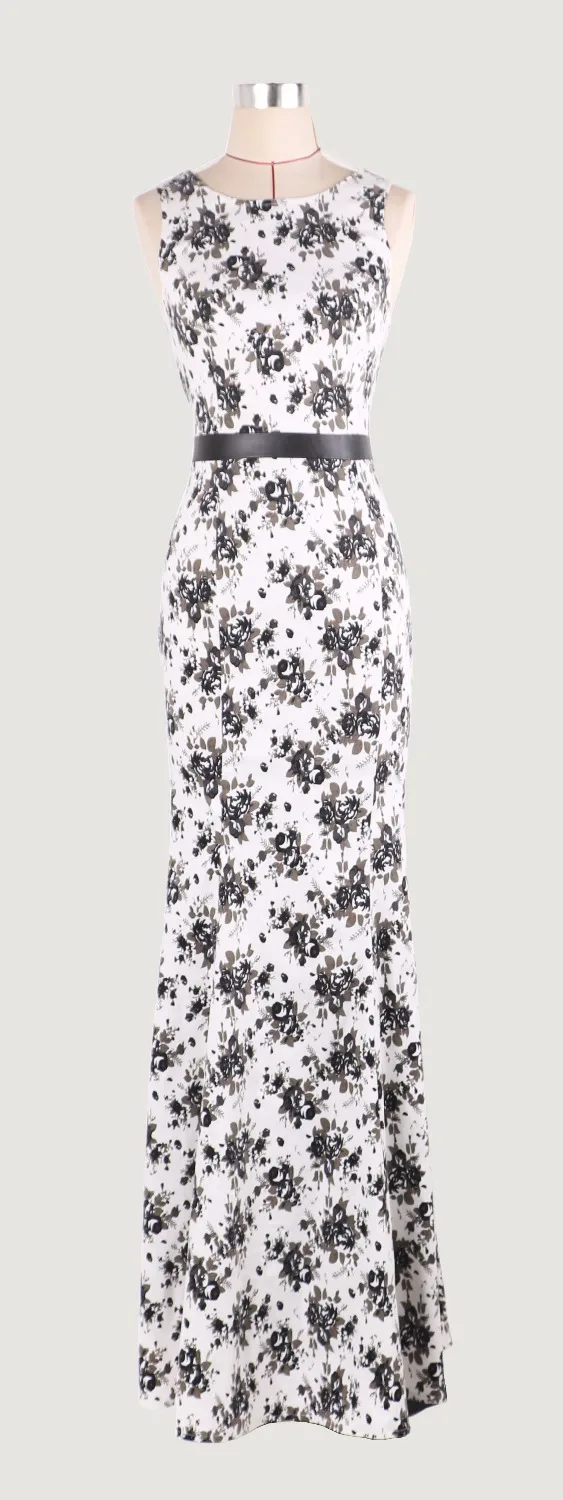 Женщины одеваются Круглым воротом печатных Рукавов длинный сращивание типа