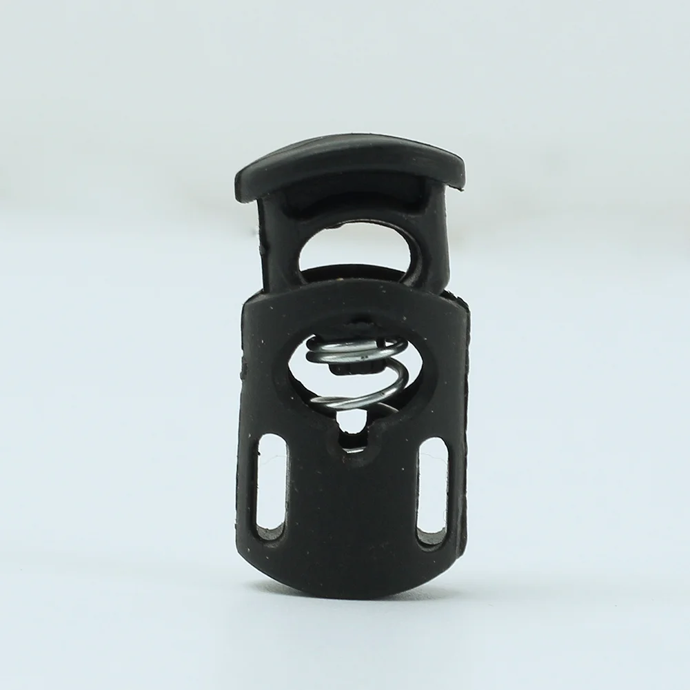 10 шт. черный пластиковый тумблер Пружинная Застежка остановка одно отверстие