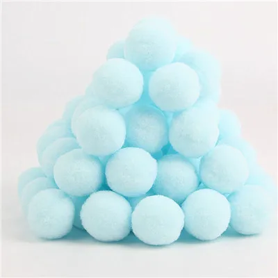 25 Light blue 25 мм помпон меховой шарик плюшевый ручной работы Diy Материал Раннее Обучение креативная Рождественская Домашняя вечеринка украшения «сделай сам» ремесло поставки 20 г - Цвет: 25 Light blue