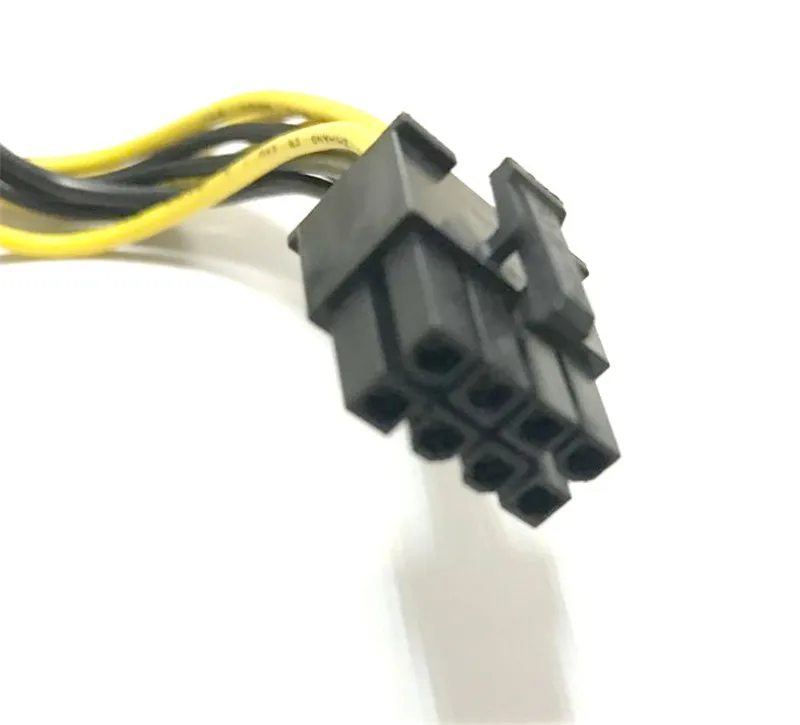 100 шт. 20 см Процессор 8Pin женский Мужской 8 pin черный и желтый удлинитель питания 18AWG