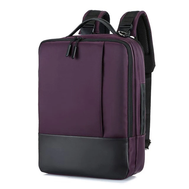purple Деловая мужская сумка, мужской рюкзак, usb зарядка, сумка для ноутбука, многофункциональный портфель, школьный рюкзак, мужской нейлоновый рюкзак для ноутбука, Mochila - Цвет: purple