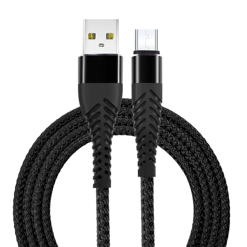 NOHON 3 м 2 м 1 м 0,2 м высокопрочный Micro USB кабель для samsung huawei Xiaomi LG Быстрая зарядка мобильного телефона Android адаптер зарядное устройство - Цвет: Black