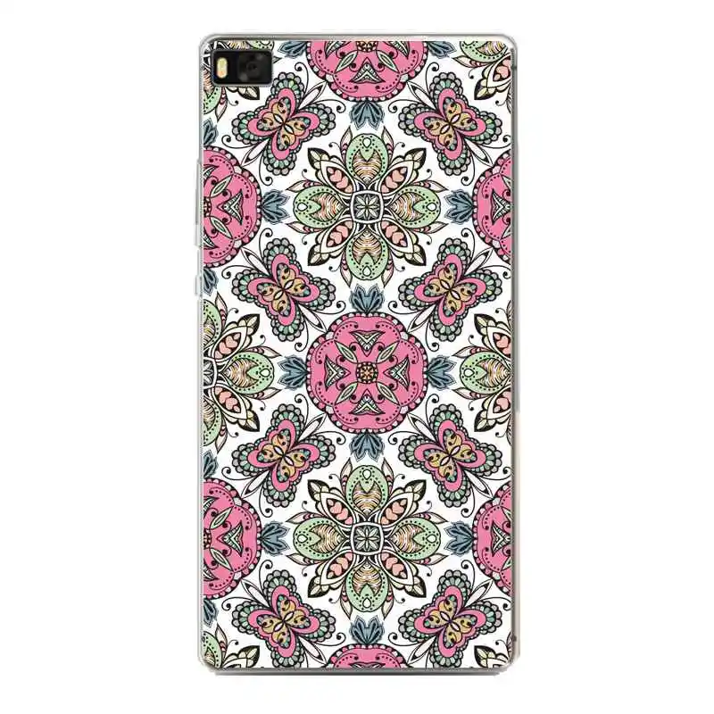 Luxury flower Soft Clear TPU Cute Simple Phone Case For huawei P10plus P8 P9lite honor 3c 4c 6a 7 89 5c Snow White Free Shipping | Мобильные