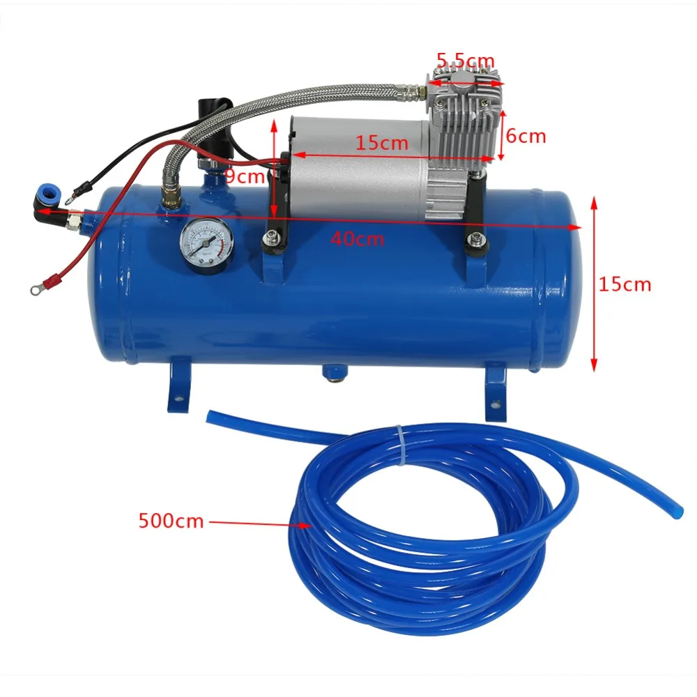 120PSI до 150PSI 12V воздушный насос компрессор с 6L для воздушного рога поезд грузовик RV