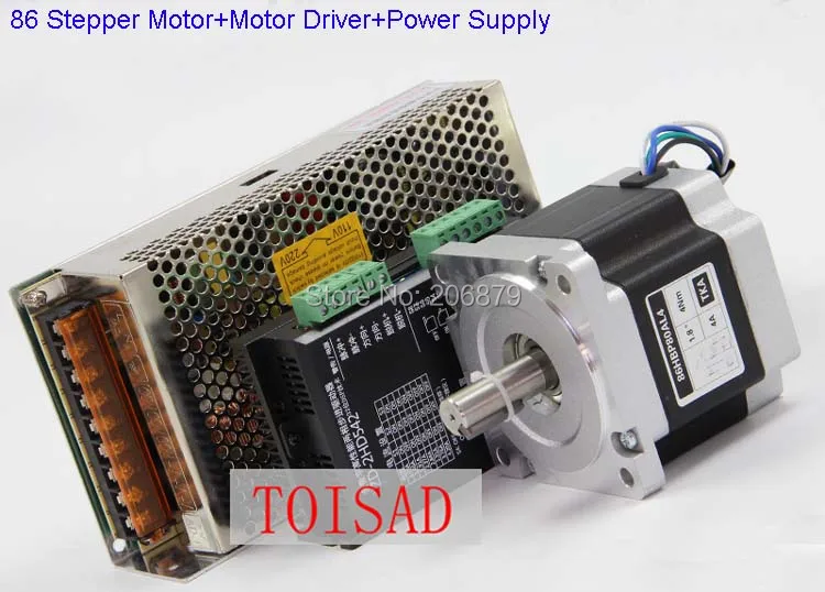 2-Phase Hybrid Nema 34 Stepper Motor 86 4N.m 4.0A Shaft Diameter 14mm+ HD542 Driver +Power Supply | Обустройство дома