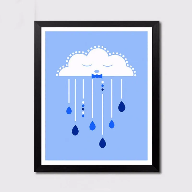 2016 МЕШ-мультфильм Nusery Холстное искусство DIY Масляная живопись Постеры Pop Стена Картина по номерам Декор комнаты детского сада Без рамки.