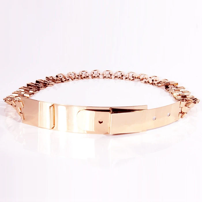 Woman Gold mirror metal belt Waist belt for women Adjustable waist decoration Hollow out Cintos Cinturon New arrival TS02