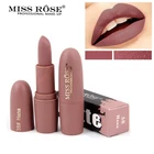 Мисс Роуз матовый губная помада Водонепроницаемая Сексуальная Косметика для макияжа легко носить губные помады Длительное Действие натуральные Губы Макияж