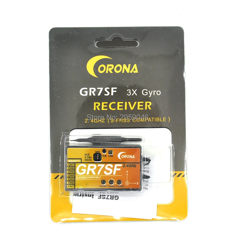 CORONA 2 4 7CH GR7SF S FHSS ресивер buil in Gyro совместимый с FUTABA T6J T8J 10J T14SG|corona receiver|receiver futabafutaba