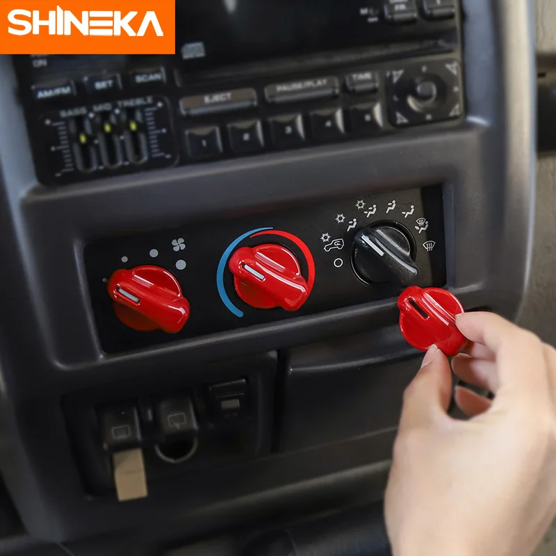 Молдинги SHINEKA для Jeep Wrangler TJ 20 шт. стикеры украшения интерьера автомобиля из АБС