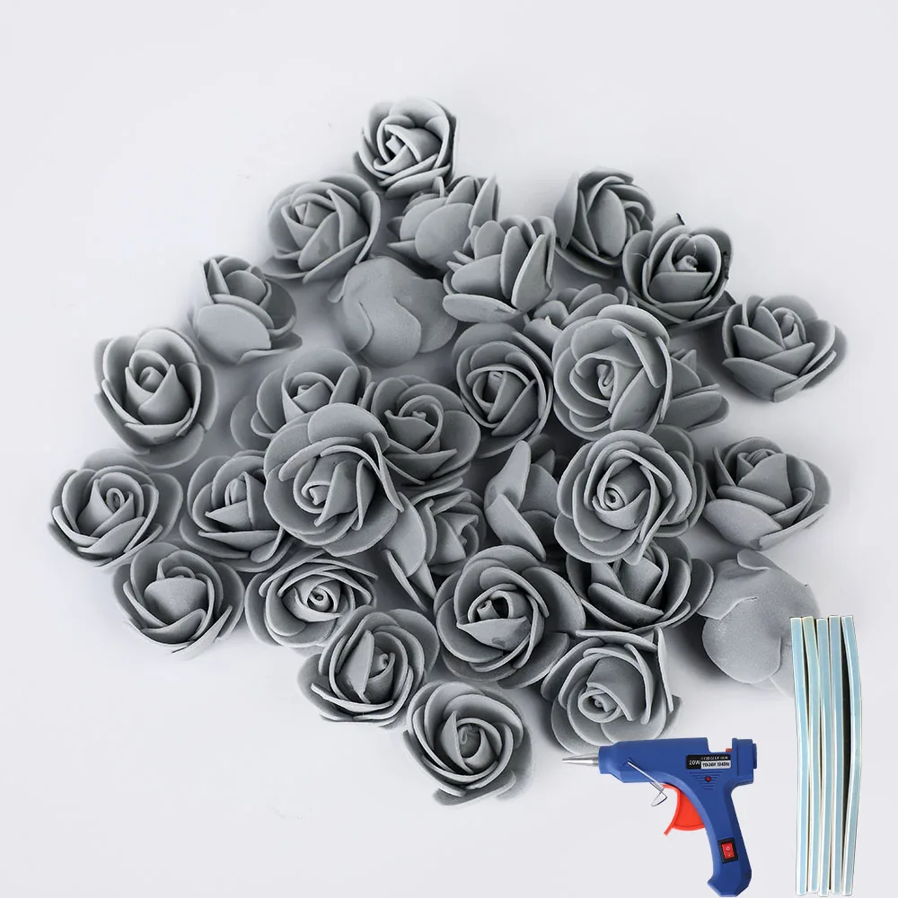 gray 20/35 комплекты cm пена Роза пресс-форма мишки диван из искусственного полиэтиленового цветочного бутона сделай сам цветок Розы Масляной Живописи аксессуары в виде мишки для Свадебная вечеринка на день рождение - Цвет: gray