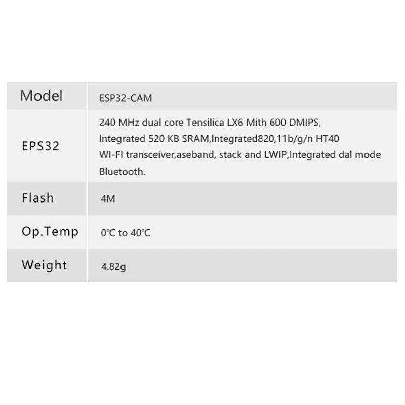 1 шт. ESP32CAM модуль камеры ESP32 для Arduino ESP32|Запасные части| |