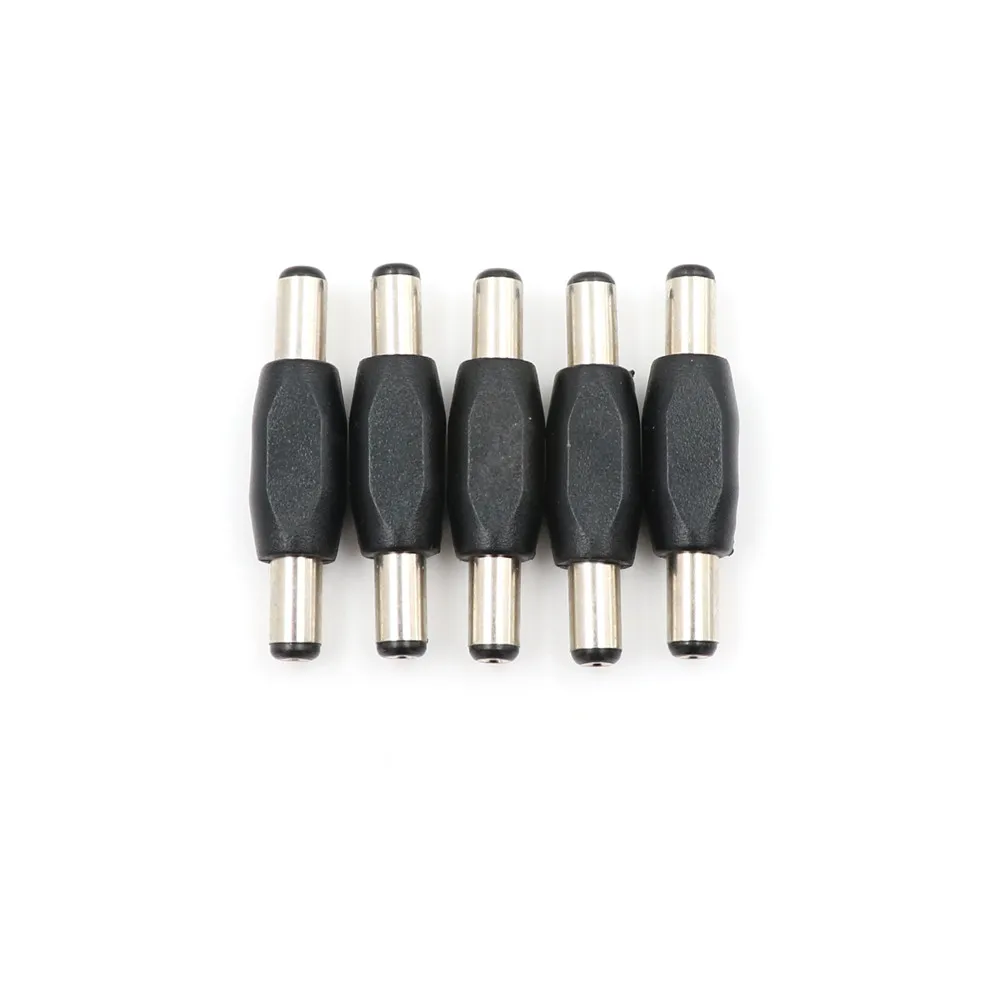 

5pcs DC Power Plug Connector Male To Male Panel Mounting Plugs Adaptor 5.5*2.1 Mm / 5.5x2.1mm