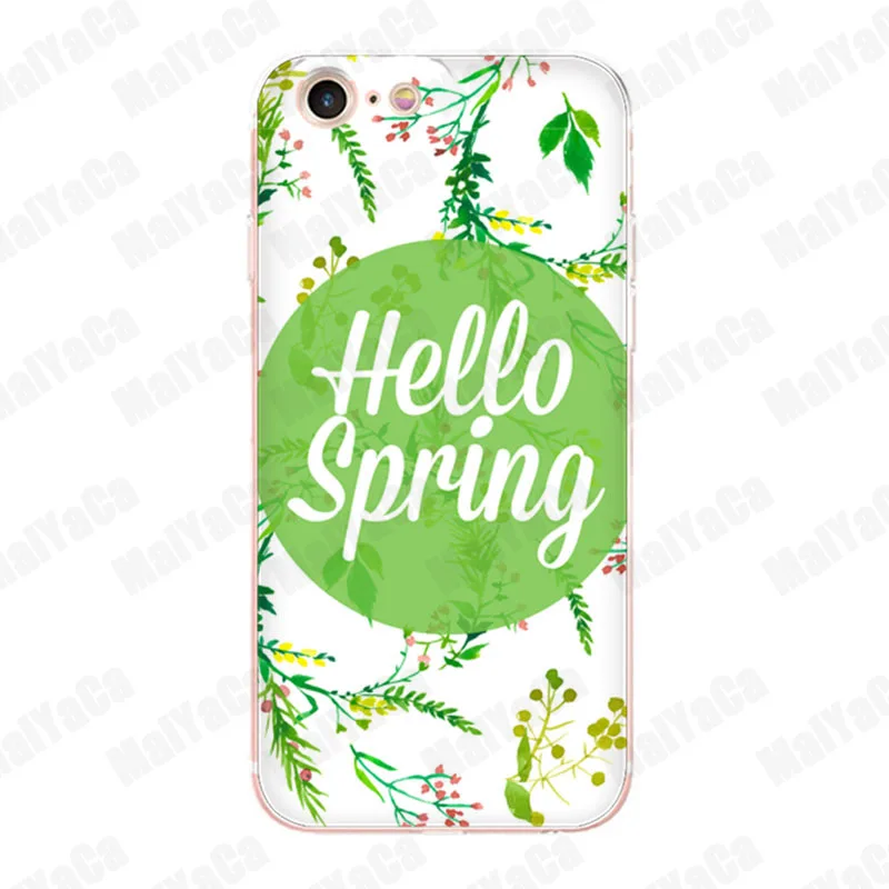 MaiYaCa зеленый тематический пейзаж Hello Spring мягкие Аксессуары для телефона чехол Apple