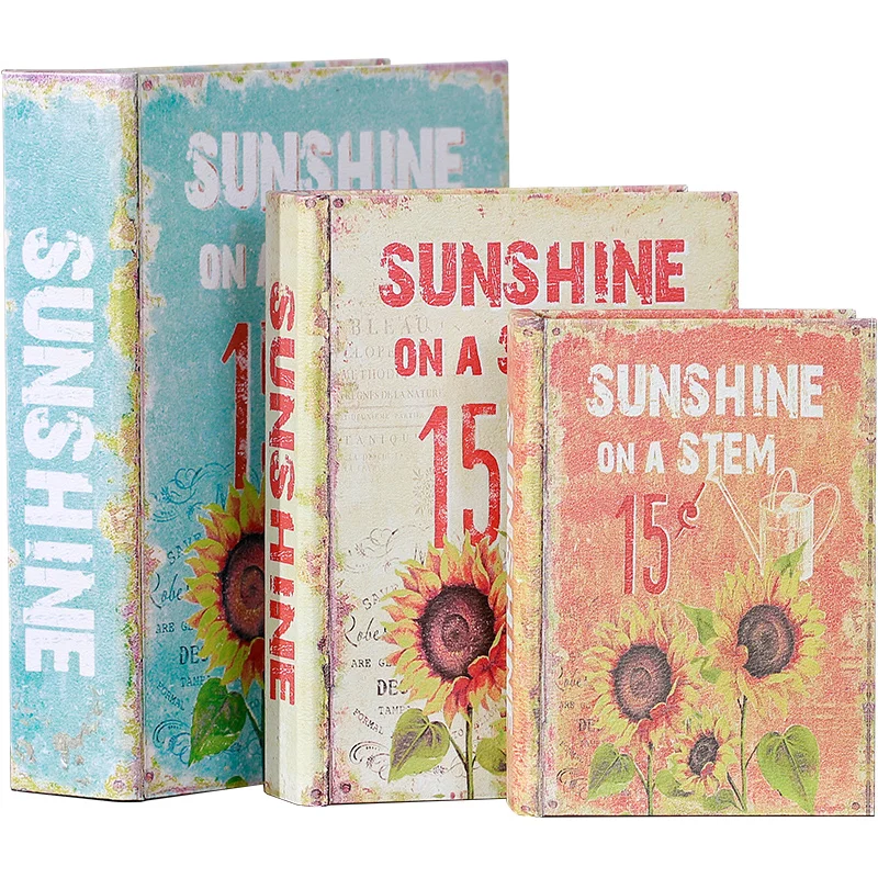 Американский Ретро ящик для хранения имитация поддельный книжный шкаф