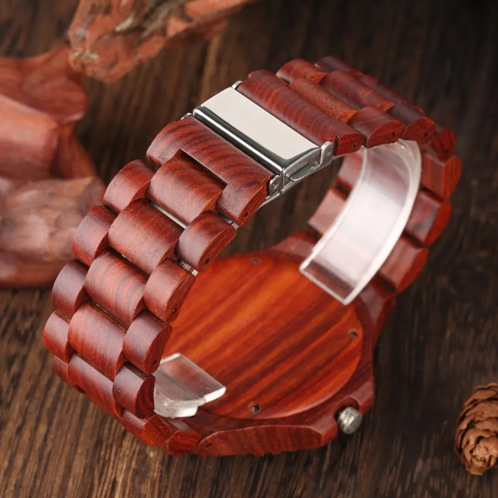 

Quartz Watch Men Wooden Wristwatch Full Wood Watch Natural Lightweight Watches Mens Clock Male Fashion Casual reloj hombre