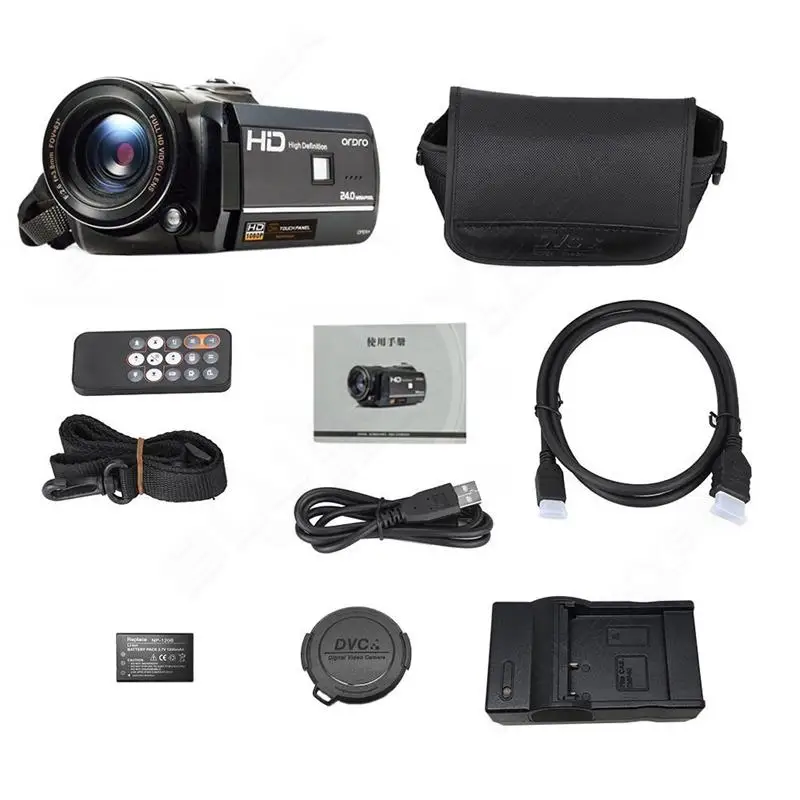 [Авторизованный Дистрибьютор] Ordro D395 FHD 1080P 3 дюймовый сенсорный Sceen 24MP 18X Zoom IR