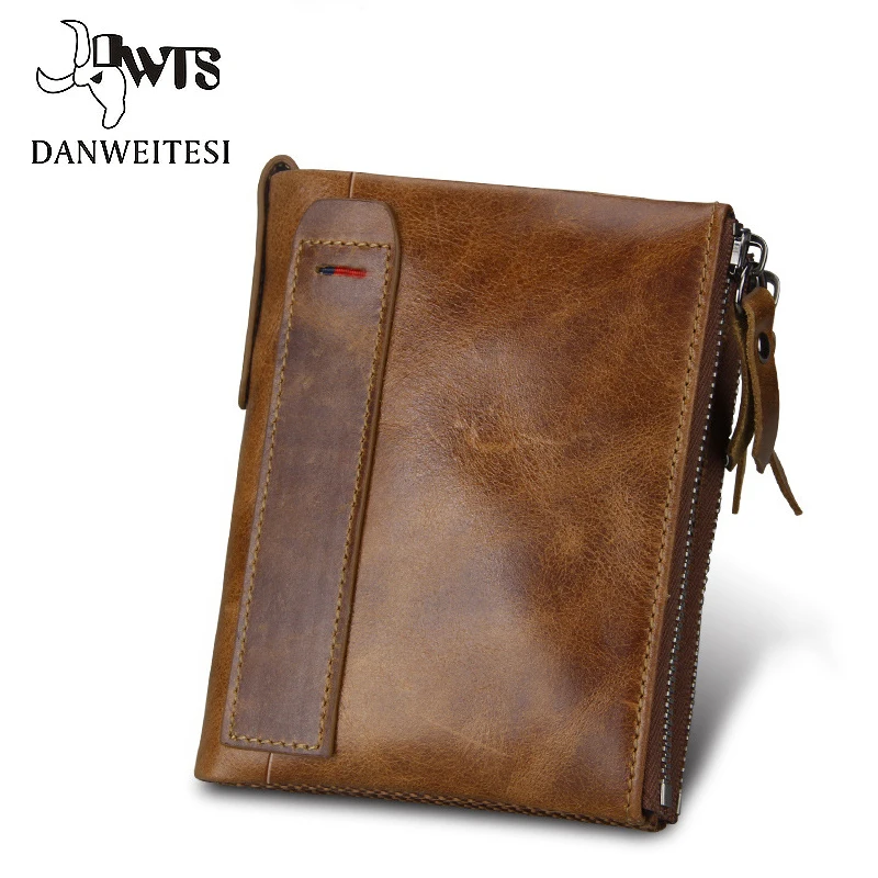 [DWTS] Мода 2017 г. из натуральной кожи кошелек двойного сложения кошельки держатель