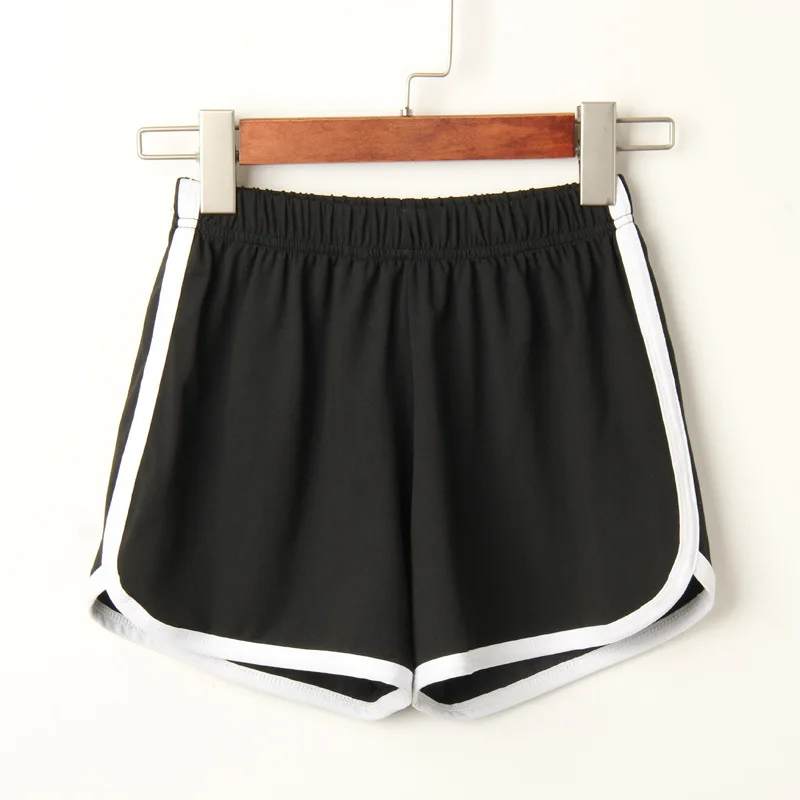 Black Shorts Спортивные женские шорты Лето повседневные шорты женские удобные дышащие шорты с эластичной резинкой на талии шорты яркого цвета женские - Цвет: Black Shorts