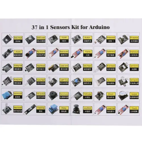 Набор для 37 сенсоров в 1 стартовый комплект модуля датчика Arduino MCU EDC| |