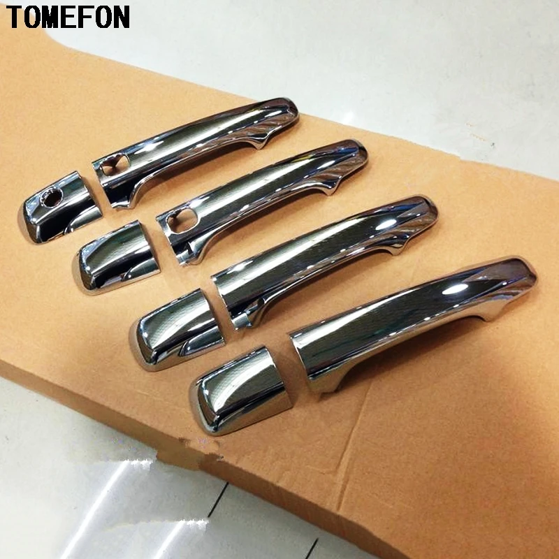 TOMEFON ABS Chrome Side Door Handle Cover Trim One key hole or With Smart Key Hole 8pcs For VOLVO XC60 2014 2015 2016 | Автомобили и