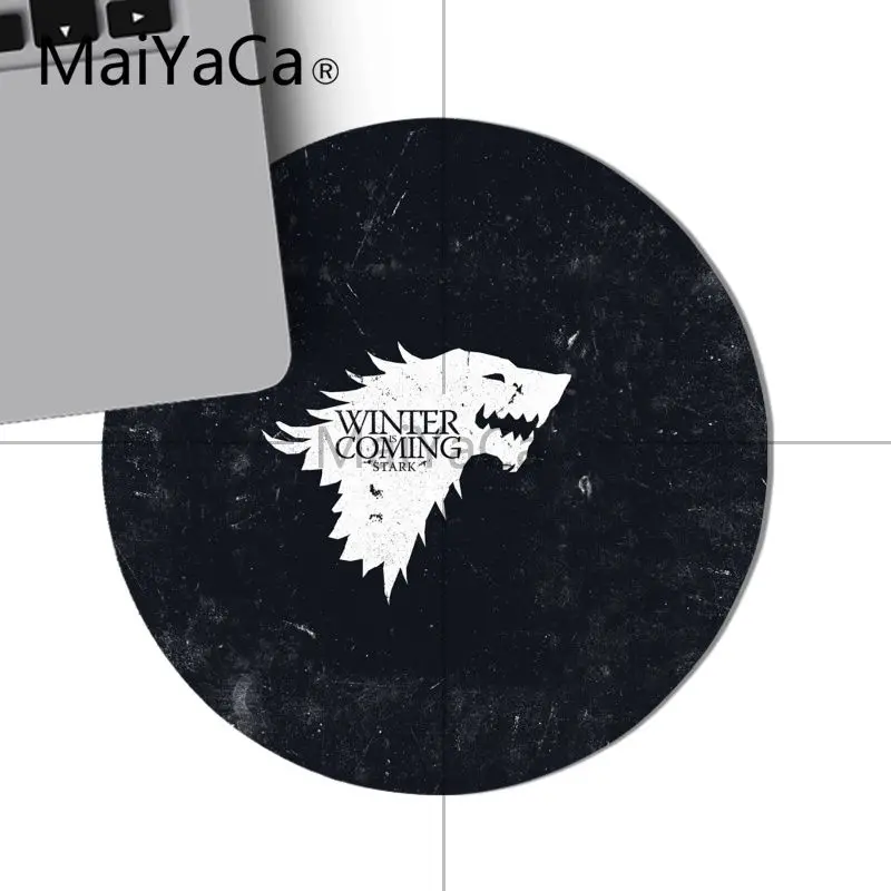 20X20 CM MaiYaCa простой дизайн Игра престолов Логотип Ноутбук игровой Lockedge мыши коврик для мыши удобный маленький круглый коврик для мыши игровой коврик для мыши - Цвет: 20X20 CM