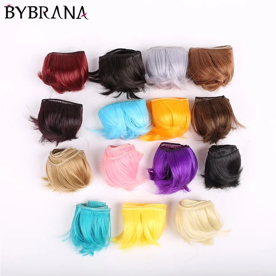 Bybrana 5 см* 100 см коричневый серебряный розовый волос BJD парик SD DIY парик для кукол