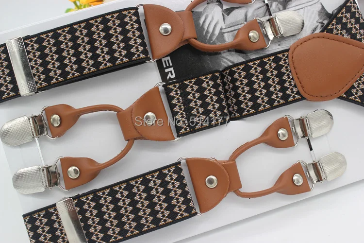 Подтяжки мужские регулируемые винтажные с 6 клипсами|suspender adjuster|mens suspendersmens suspenders