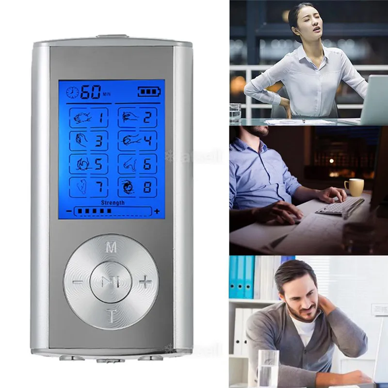 8 режимов десятки блок массажер машина USB перезаряжаемая электрическая Боль