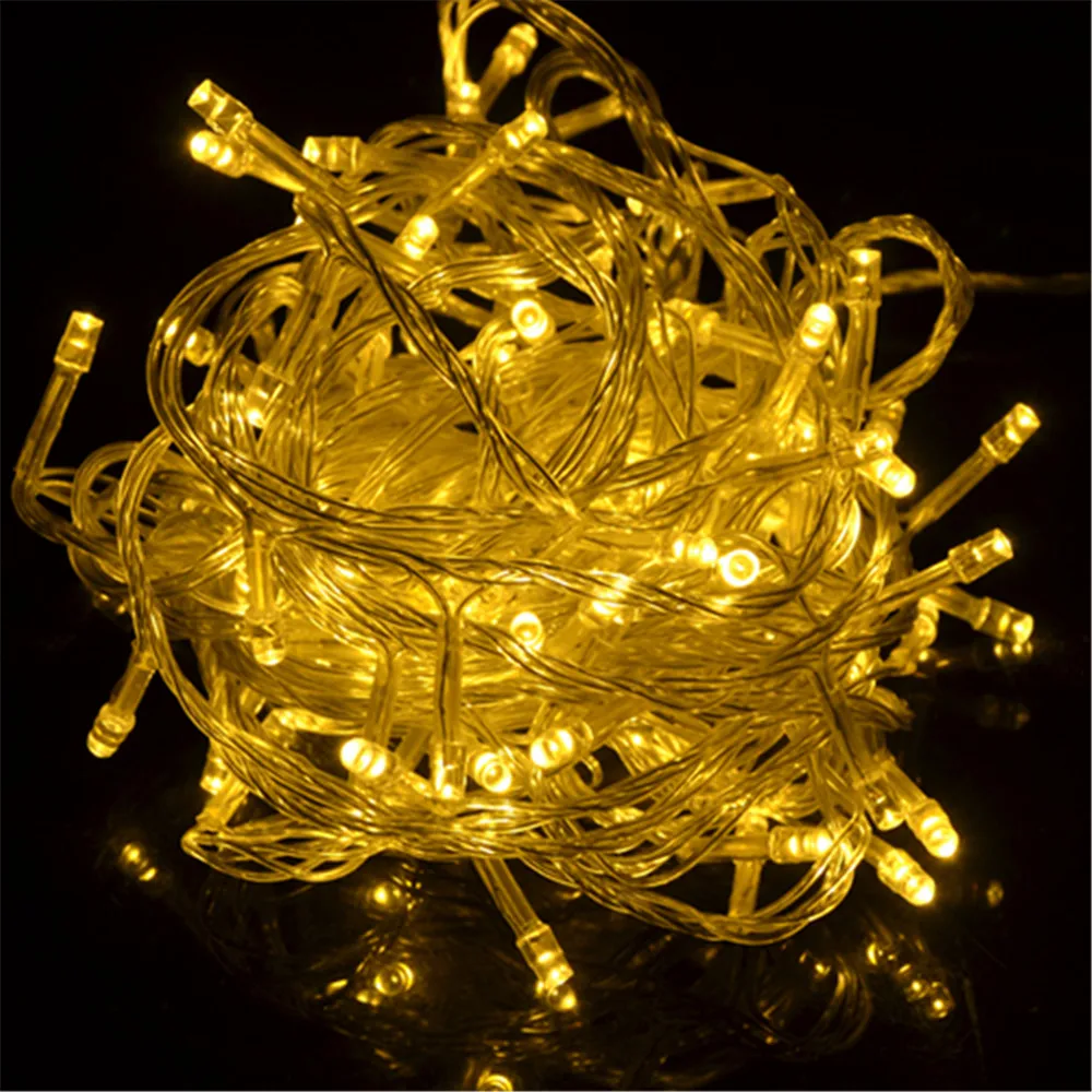 СВЕТОДИОДНЫЕ гирлянды водонепроницаемый IP65 RGB белый синий 100 светодиодов 220 В 110 в