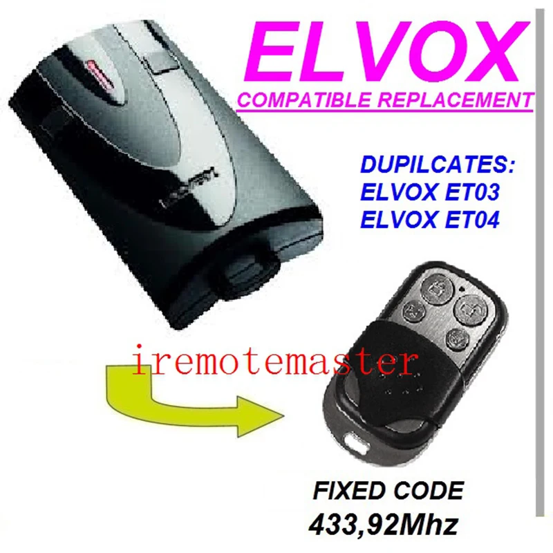 ELVOX ET03 ET04 замена пульта дистанционного управления для гаражной двери