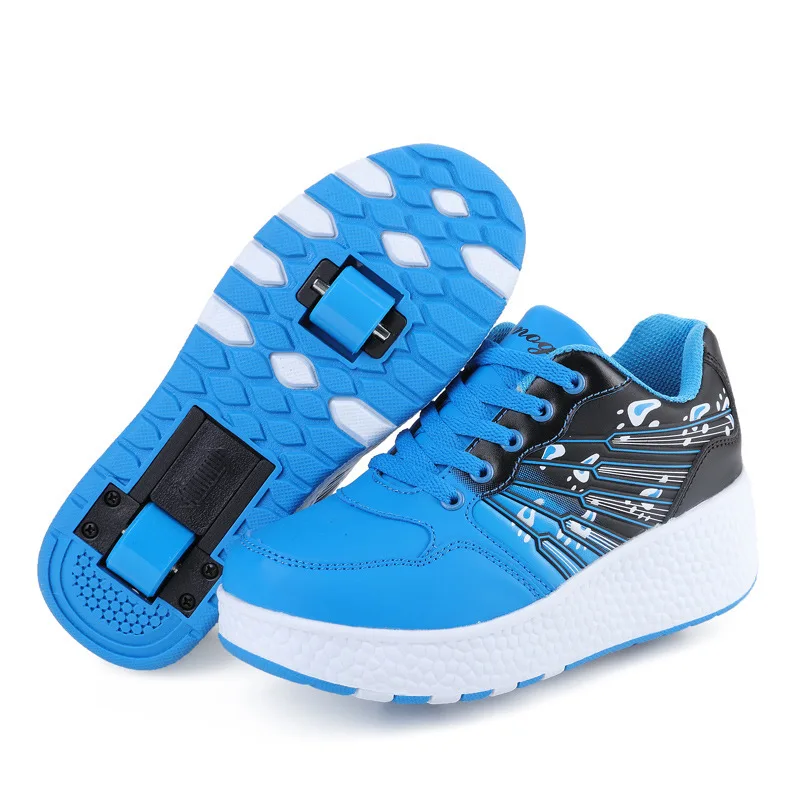 Роликовые коньки обувь тонкие/двойные heelys роликовая девочек мальчиков женщин